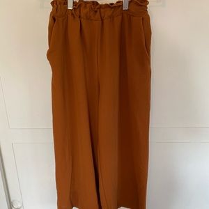H&M Burnt Orange Flowy Pants